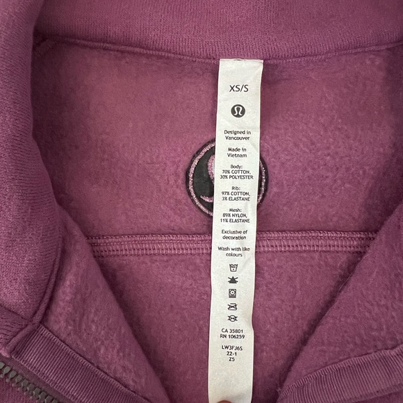 Lululemon Oversized Funnel Neck Scuba XS/S Vintage Plum - Picture 4 of 4